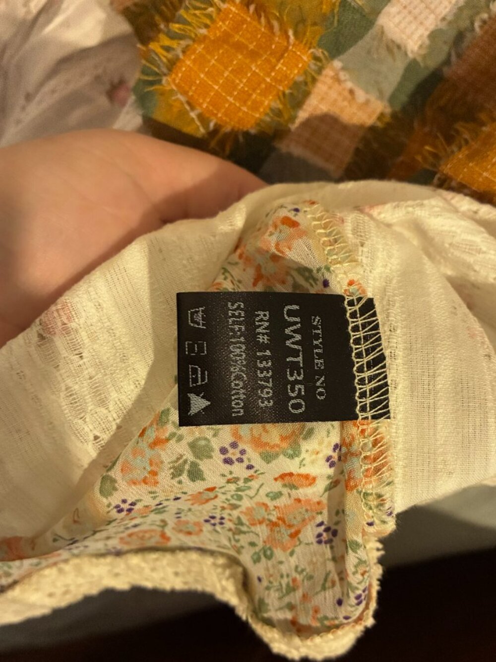 POL Golden Fields Patchwork Dress Size Large - Picture 4 of 6